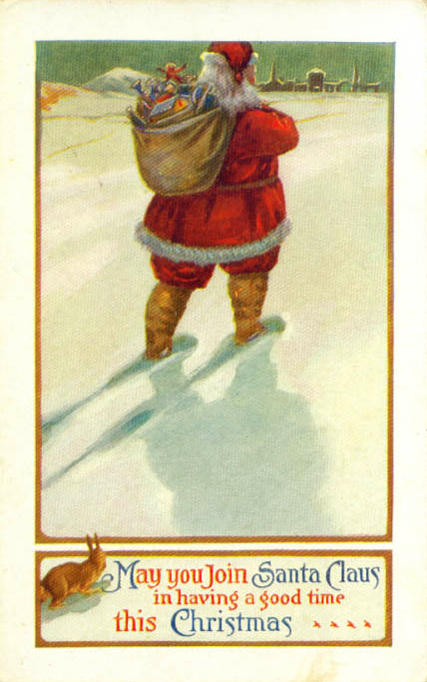 Vintage Santa Claus Christmas Greeting Card Early 1900s