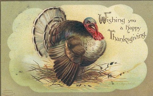 Vintage Thanksgiving Turkey Greeting Card | Victorian Era