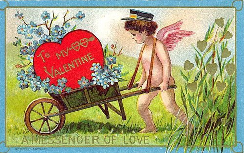 Vintage Valentine's Day Cupid Cherub Greeting Card | Edwardian Era