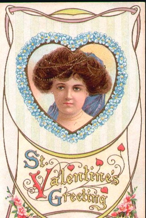 Victorian Valentine's Day Greeting Card | Heart Portrait 1890s