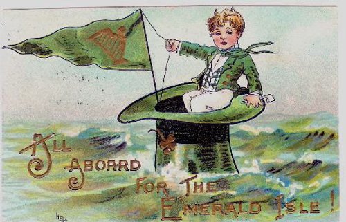 Vintage Emerald Isle Child Sailor Greeting Card Victorian