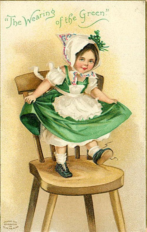 "Wearing of the Green" Victorian St. Patrick's Day Greeting Card