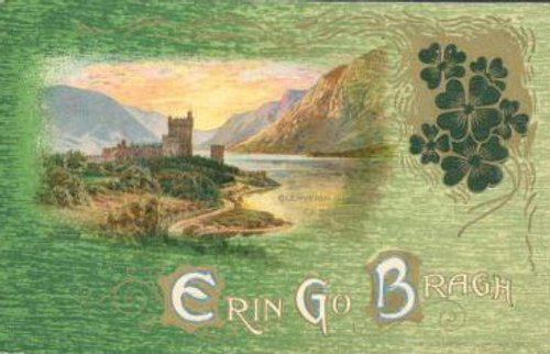 Victorian Erin Go Bragh St Patrick's Day Greeting Card