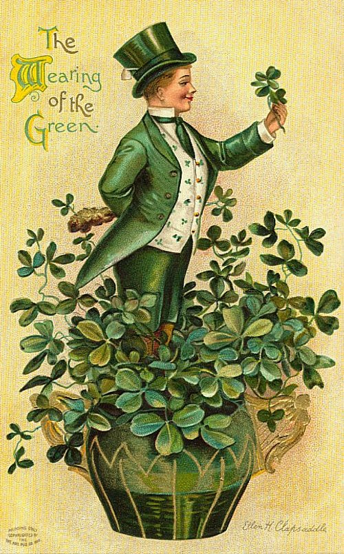 Victorian St. Patrick's Day Leprechaun Greeting Card | The Wearing of the Green