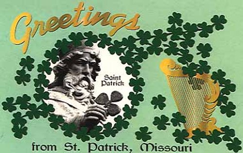 Vintage St. Patrick's Day Greeting Card Missouri Shamrock