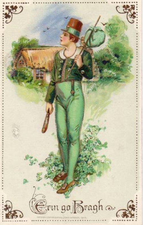 Erin Go Bragh St. Patrick's Day Vintage Greeting Card