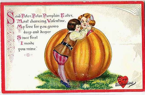 Vintage Peter Pumpkin Eater Valentine Card - Early 1900s