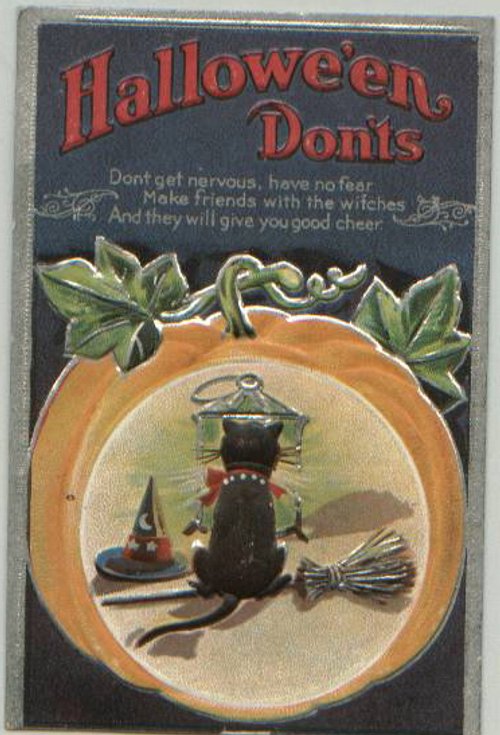 Vintage Halloween Don'ts Greeting Card, Early 1900s