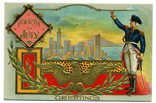 Vintage Fourth of July Greeting Card 1900s Patriotic