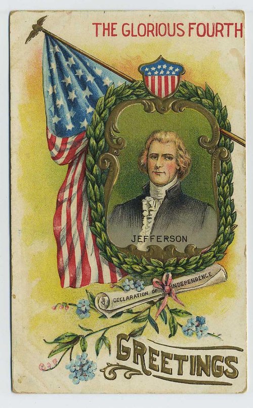The Glorious Fourth - Patriotic Jefferson Independence Day Greeting Card